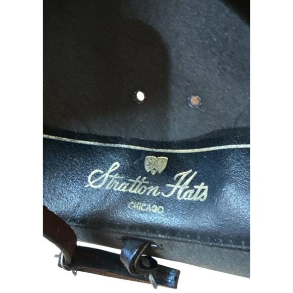 Stratton Sheriff Style FELT Hat Brim Oval Gray Sz 7 1/4 Self Forming USA - Picture 6 of 9